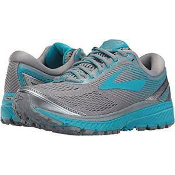 Brooks Shoes - Brooks Ghost 10 Grey/Teal Running Shoes-9.5